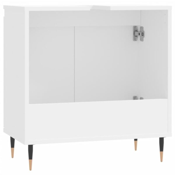 Armário de casa de banho 58x33x60 cm derivados madeira branco - Image 6