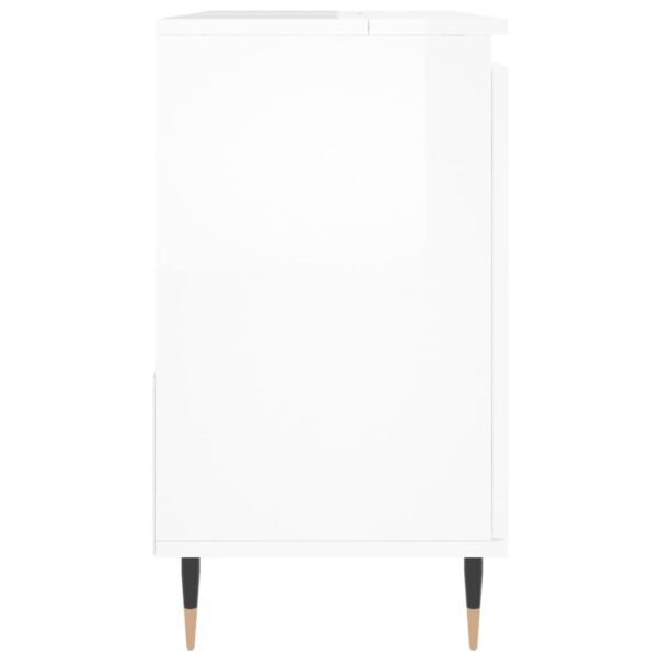 Armário casa 65x33x60 cm derivados de madeira branco brilhante - Image 5