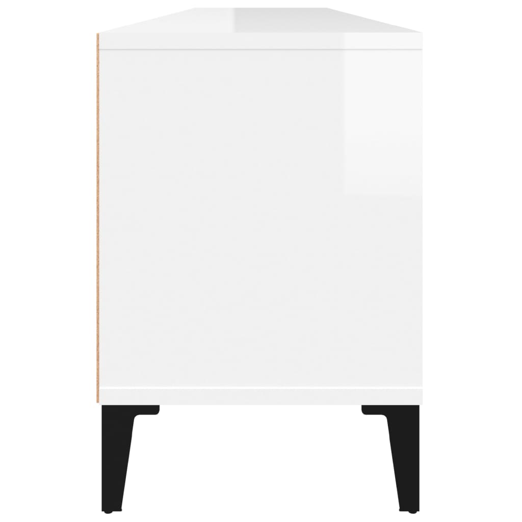 Móvel p/ TV 150x30x44,5 cm derivados madeira branco brilhante - Image 7
