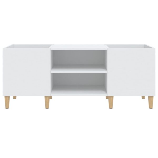Armário para discos 121x38x48 cm derivados de madeira branco - Image 4