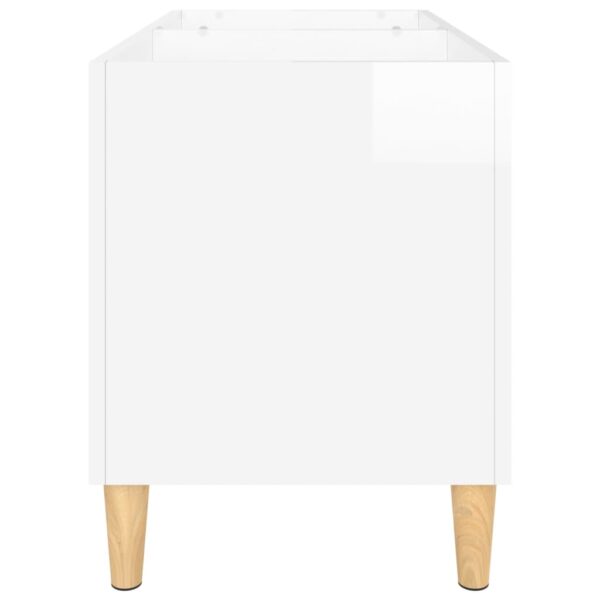 Armário p/ discos 74,5x38x48 cm deriv. madeira branco brilhante - Image 5