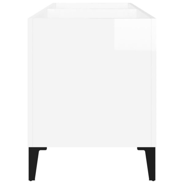 Armário p/ discos 74,5x38x48 cm deriv. madeira branco brilhante - Image 5