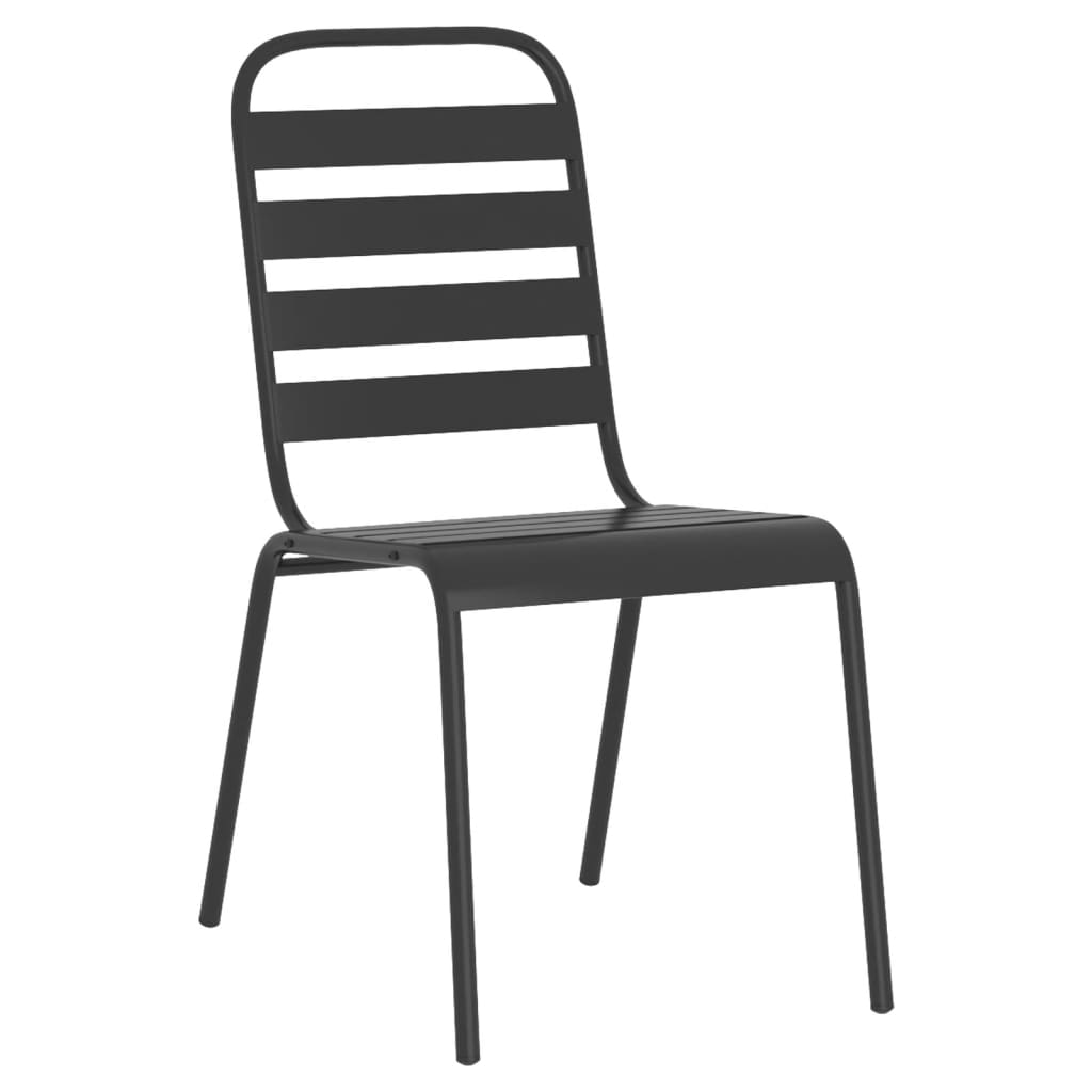 3 pcs conjunto de jantar para jardim aço antracite - Image 4