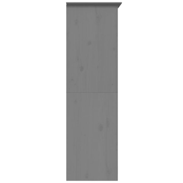 Roupeiro BODO 99x53,5x173 cm madeira de pinho maciça cinzento - Image 4