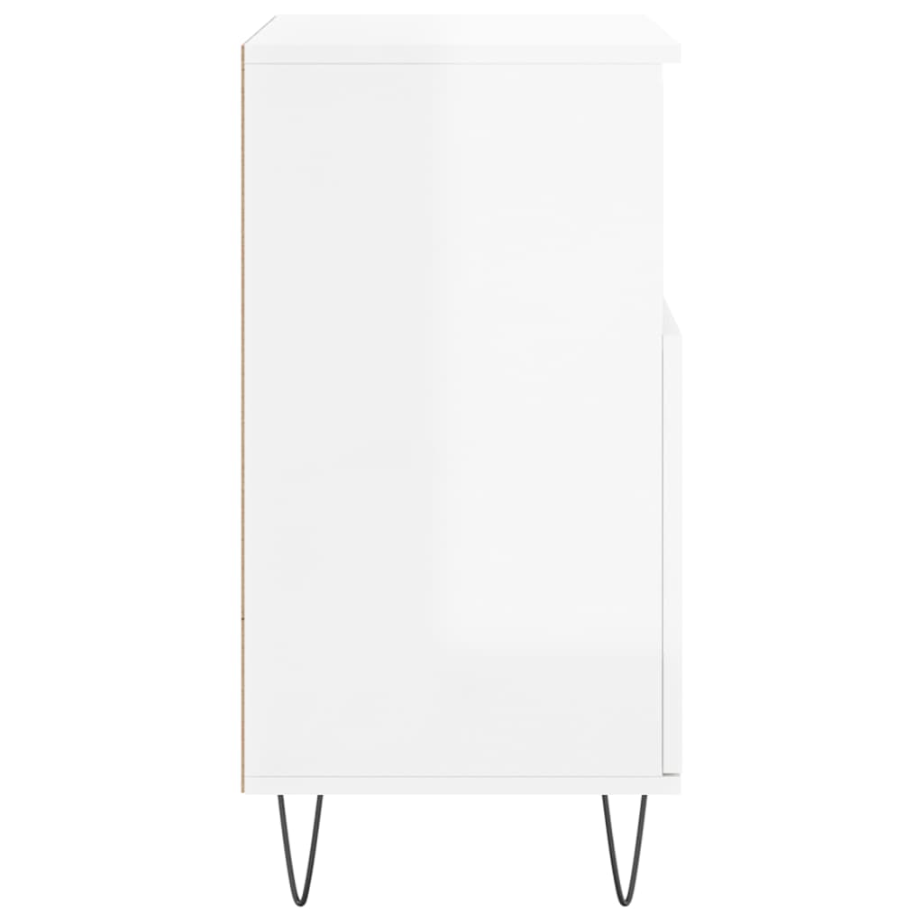 Aparadores 3 pcs derivados de madeira branco brilhante - Image 6