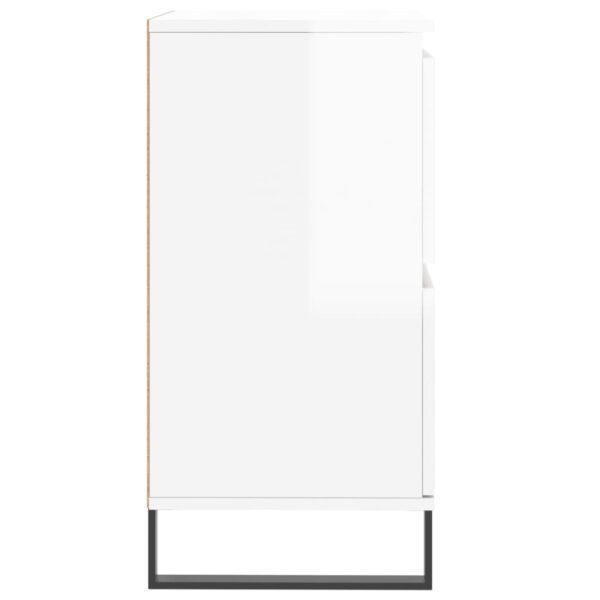 Aparadores 3 pcs derivados de madeira branco brilhante - Image 6