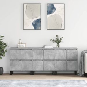 Aparadores 3 pcs derivados de madeira cinzento cimento