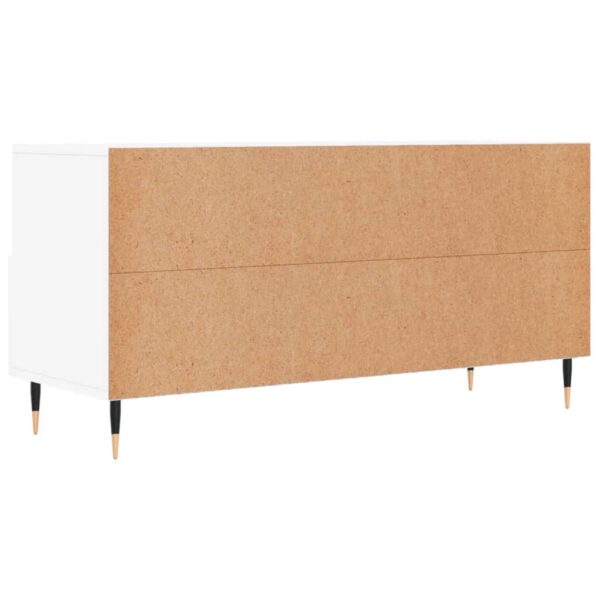 Móvel de TV 102x36x50 cm derivados de madeira branco - Image 7