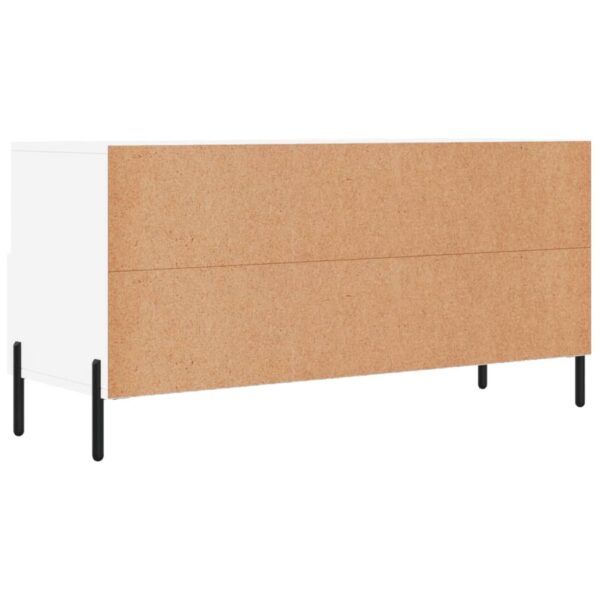 Móvel de TV 102x36x50 cm derivados de madeira branco - Image 7