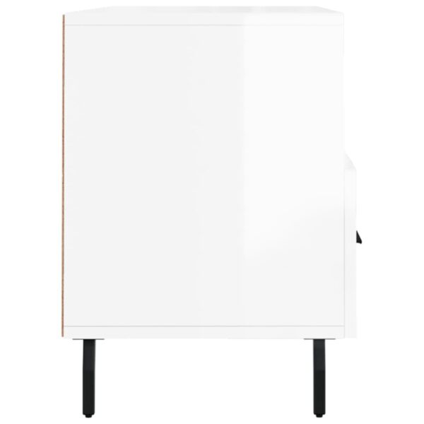 Móvel para TV 102x36x50 cm derivados madeira branco brilhante - Image 6