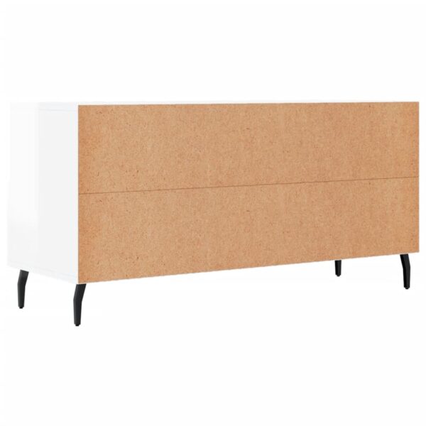 Móvel para TV 102x36x50 cm derivados madeira branco brilhante - Image 7