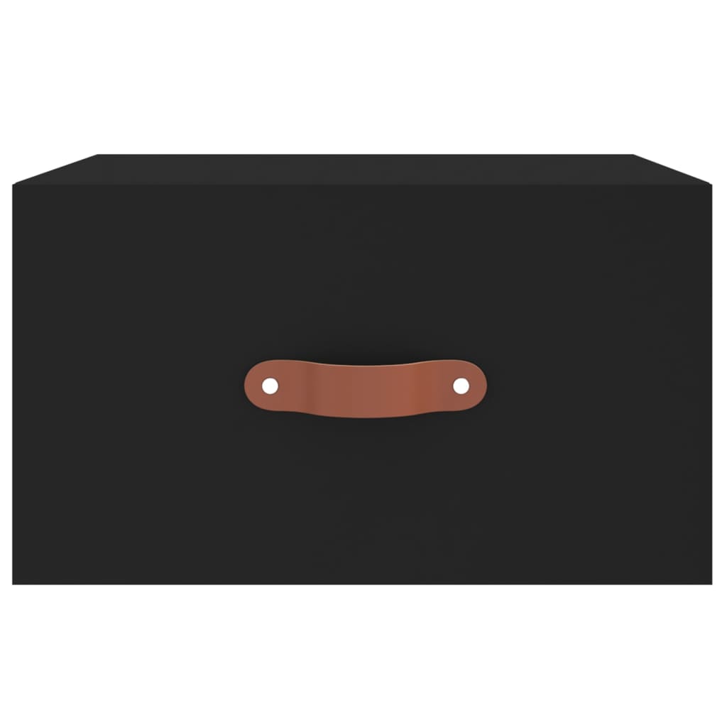 Mesas de cabeceira montagem na parede 2 pcs 35x35x20 cm preto - Image 5