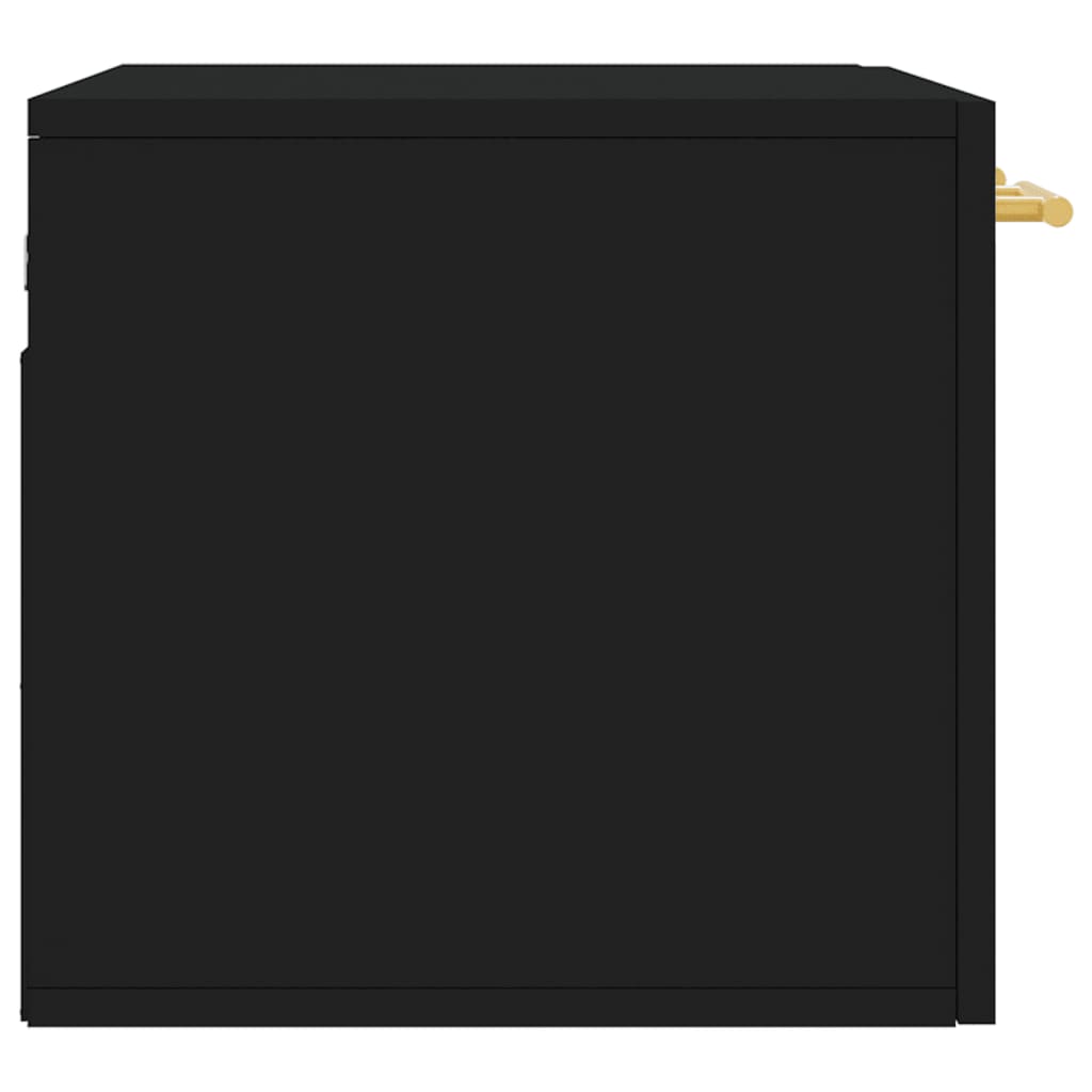Armário de parede 60x36,5x35 cm derivados de madeira preto - Image 6