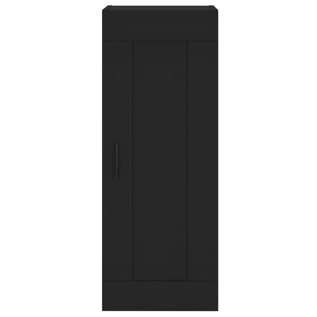 Armário de parede 34,5x34x90 cm derivados de madeira preto - Image 5