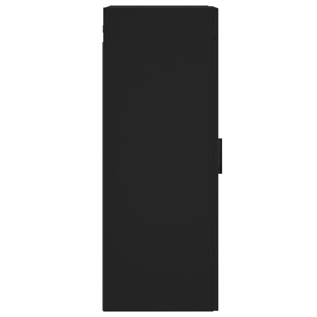 Armário de parede 34,5x34x90 cm derivados de madeira preto - Image 7