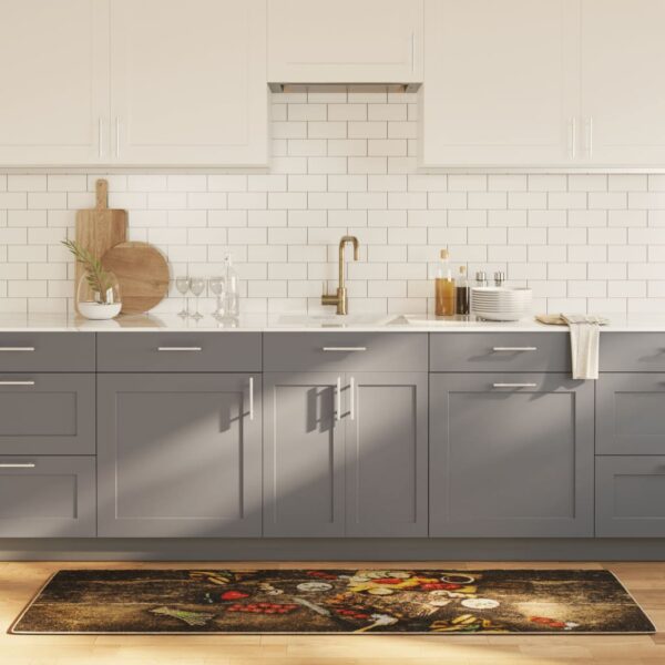 Tapete de cozinha lavável antiderrapante 60x180 cm multicor