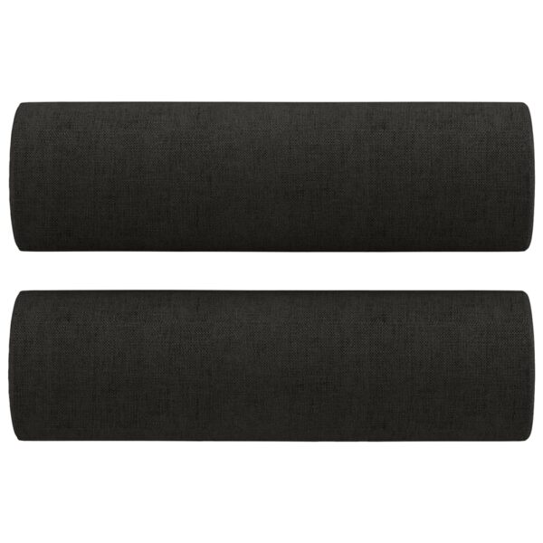 Sofá 2 lugares + almofadas decorativas 120 cm tecido preto - Image 4