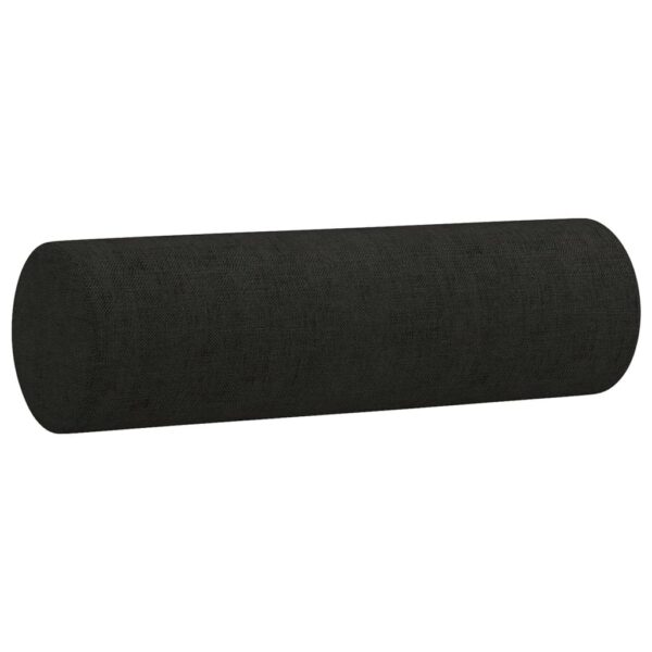 Sofá 2 lugares + almofadas decorativas 120 cm tecido preto - Image 5