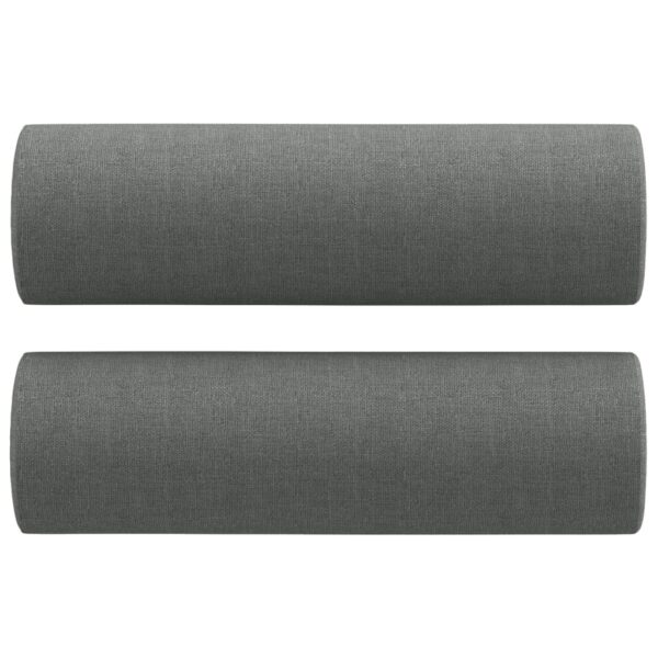 Sofá 2 lugares +almofadas decorativas 140cm tecido cinza-escuro - Image 4