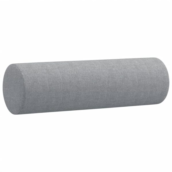 Sofá 2 lugares + almofadas decorativas 120cm tecido cinza-claro - Image 5