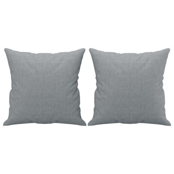 Sofá 2 lugares + almofadas decorativas 120cm tecido cinza-claro - Image 4