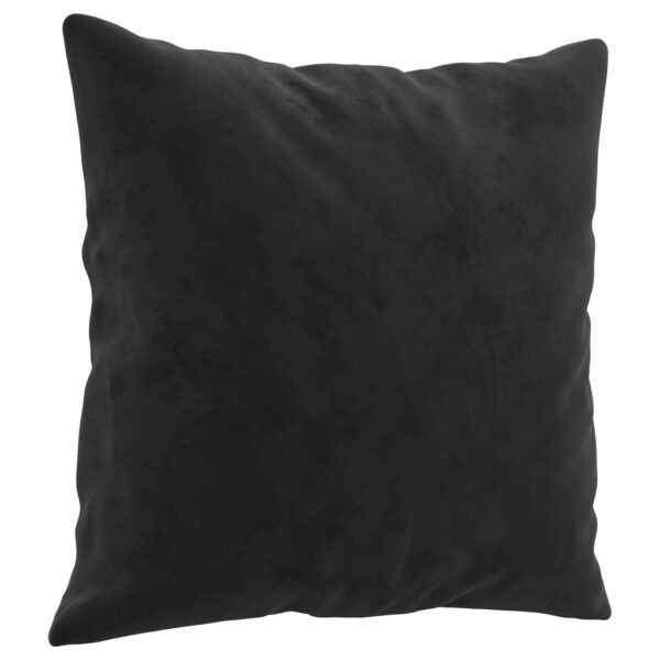 Sofá 3 lugares c/ almofadas decorativas 180 cm veludo preto - Image 5