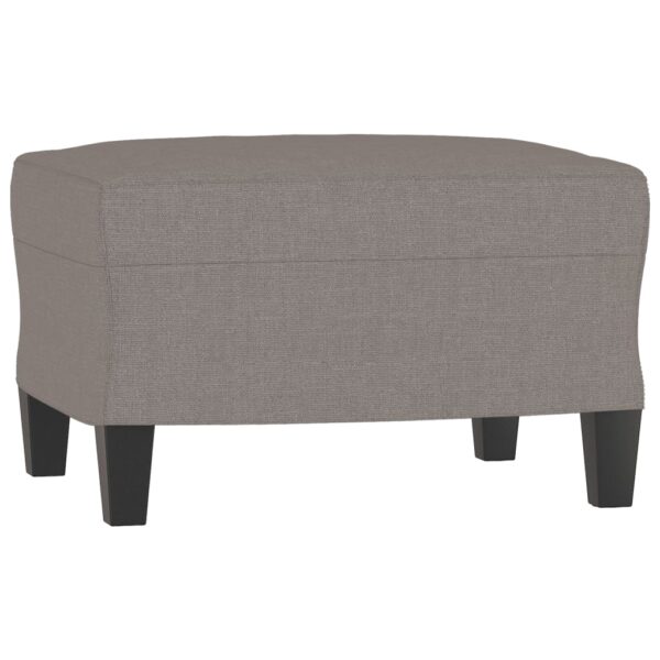 Sofá 3 lugares com apoio de pés 180 cm tecido cinza-acastanhado - Image 4