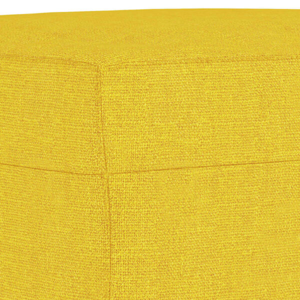 3 pcs conjunto de sofás com almofadões tecido amarelo-claro - Image 6