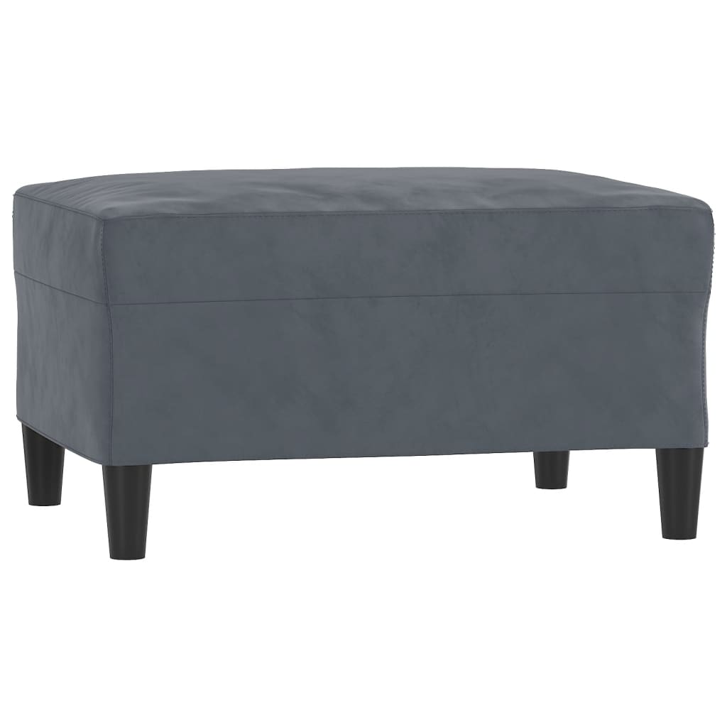 4 pcs conjunto de sofás com almofadões veludo cinzento-escuro - Image 5