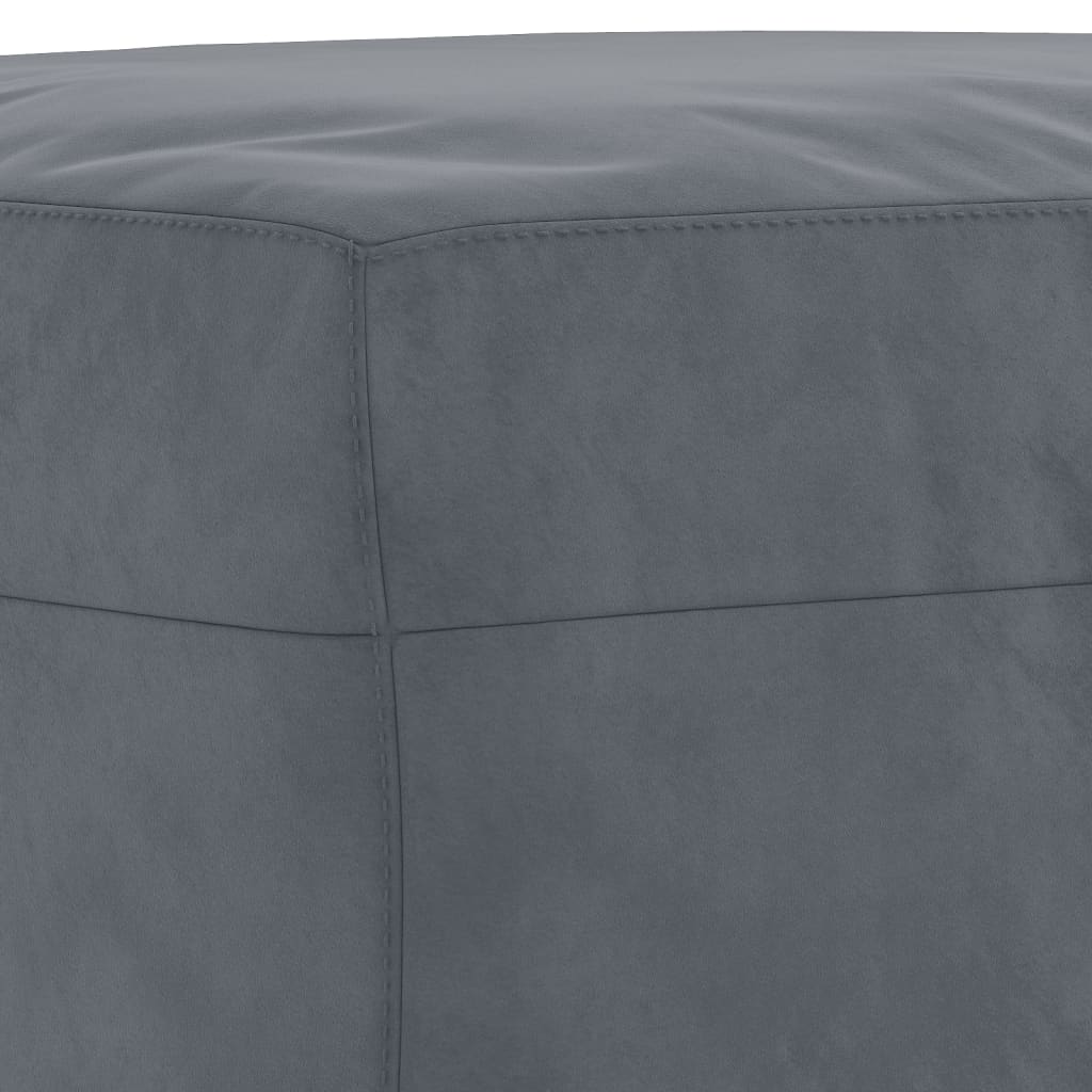 4 pcs conjunto de sofás com almofadões veludo cinzento-escuro - Image 7
