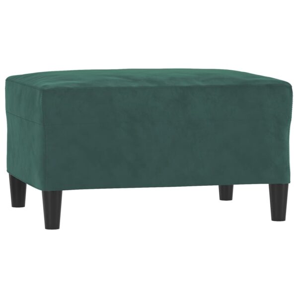 4 pcs conjunto de sofás com almofadões veludo verde-escuro - Image 5