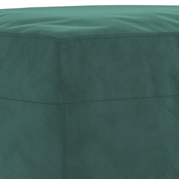 4 pcs conjunto de sofás com almofadões veludo verde-escuro - Image 7