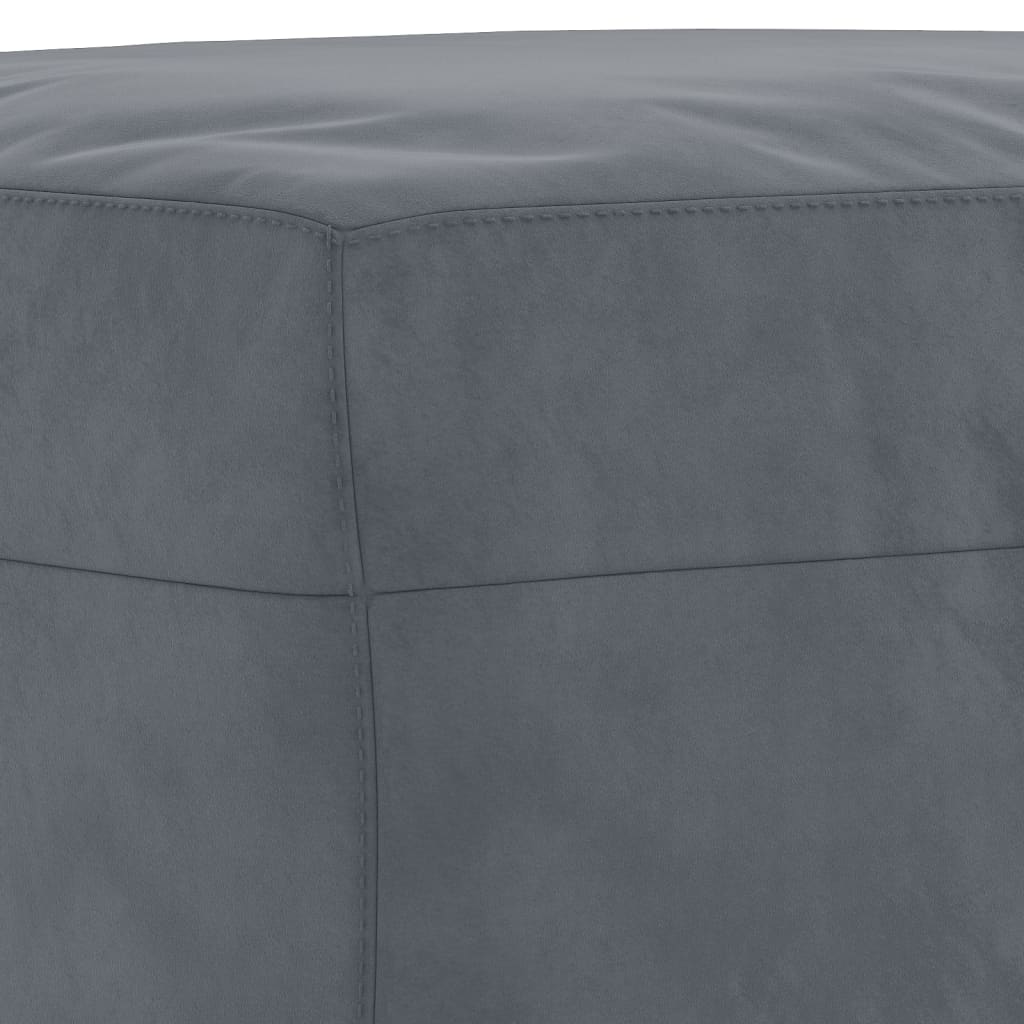 3 pcs conjunto de sofás com almofadões veludo cinzento-escuro - Image 6