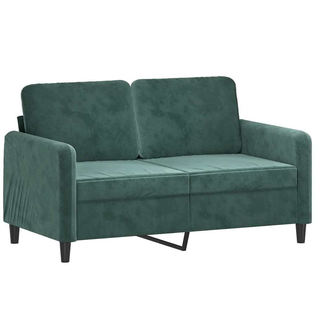 3 pcs conjunto de sofás veludo verde-escuro - Image 2