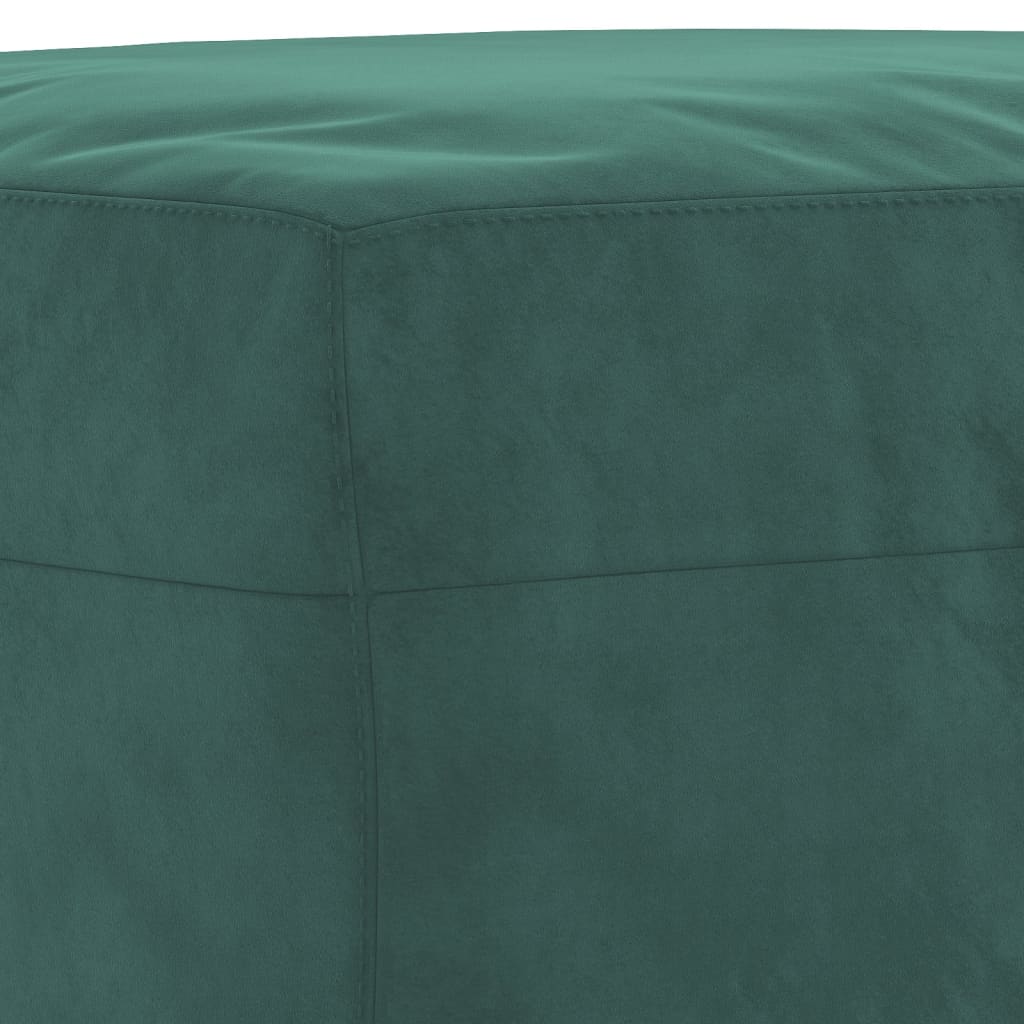 3 pcs conjunto de sofás veludo verde-escuro - Image 6