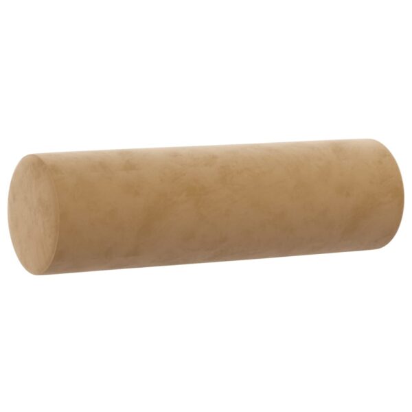 2 pcs conjunto de sofás com almofadas veludo castanho - Image 4