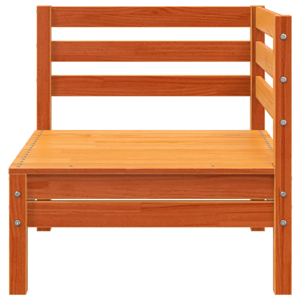 Sofá de 3 lugares para jardim pinho maciço castanho-mel - Image 5