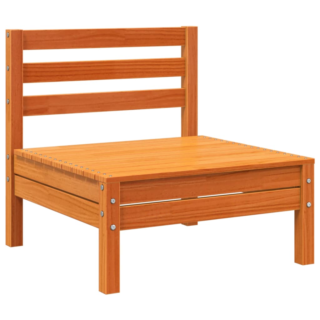 Sofá de 3 lugares para jardim pinho maciço castanho-mel - Image 6