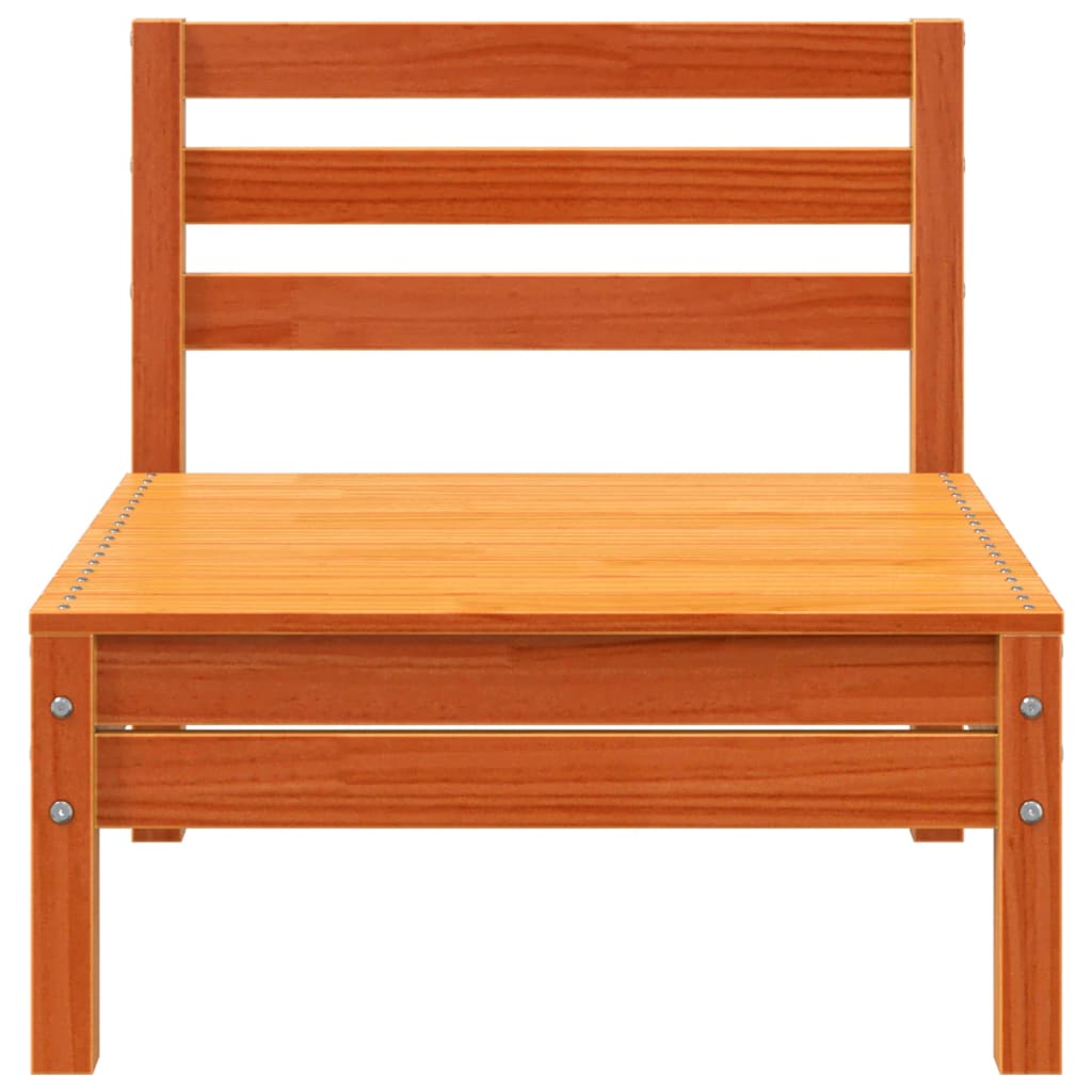 Sofá de 3 lugares para jardim pinho maciço castanho-mel - Image 7