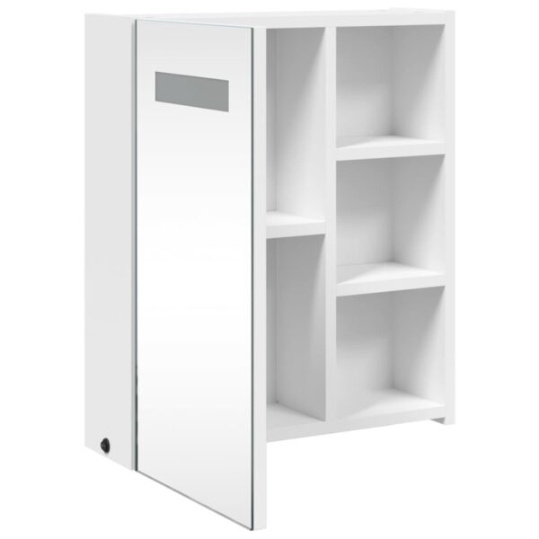 Armário espelhado p/ casa de banho c/ LEDs 45x13x52 cm branco - Image 4