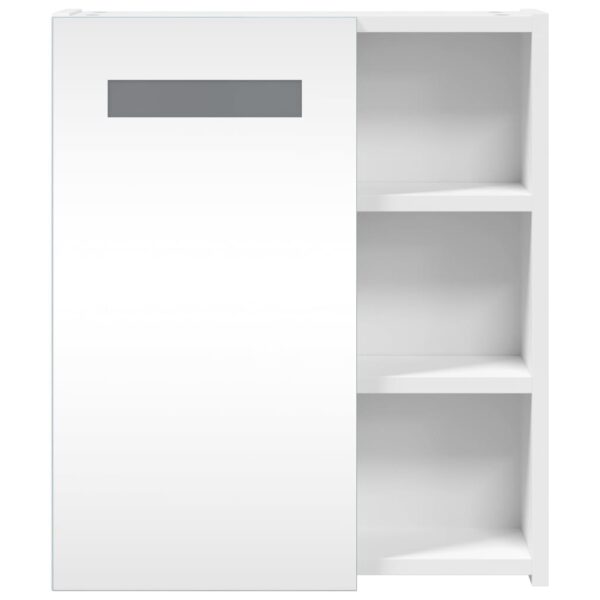 Armário espelhado p/ casa de banho c/ LEDs 45x13x52 cm branco - Image 5