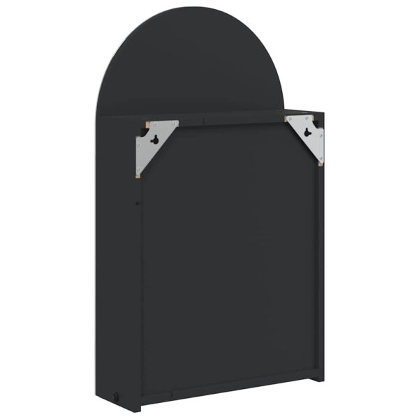 Armário espelhado arqueado p/ casa de banho c/ luz LED preto - Image 7