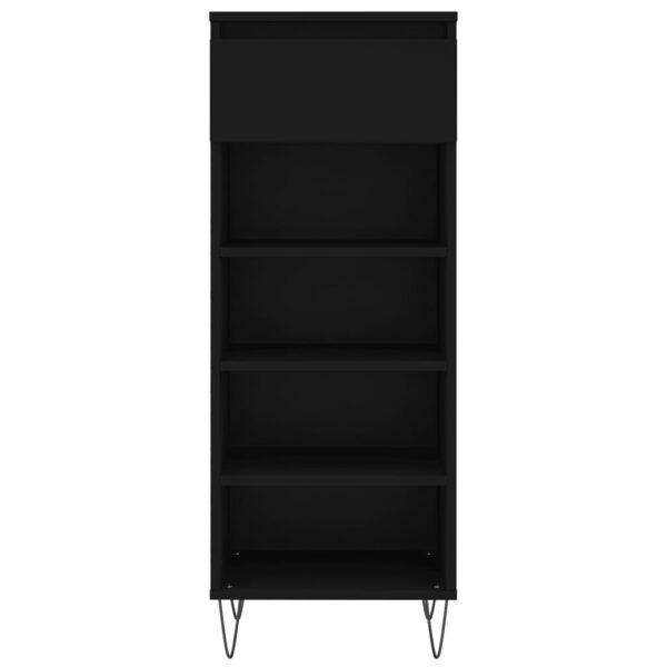 Sapateira 40x36x105 cm derivados de madeira preto - Image 4