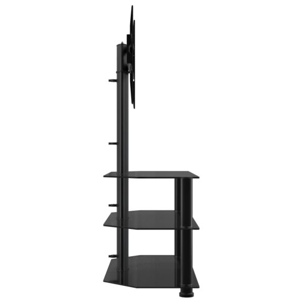 Suporte de canto para TV 32-70 polegadas c/ 3 prateleiras preto - Image 3
