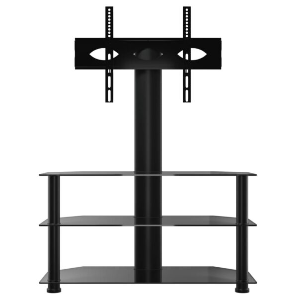 Suporte de canto para TV 32-70 polegadas c/ 3 prateleiras preto - Image 4