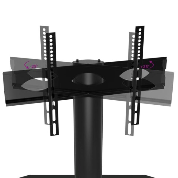 Suporte de canto para TV 32-70 polegadas c/ 3 prateleiras preto - Image 7