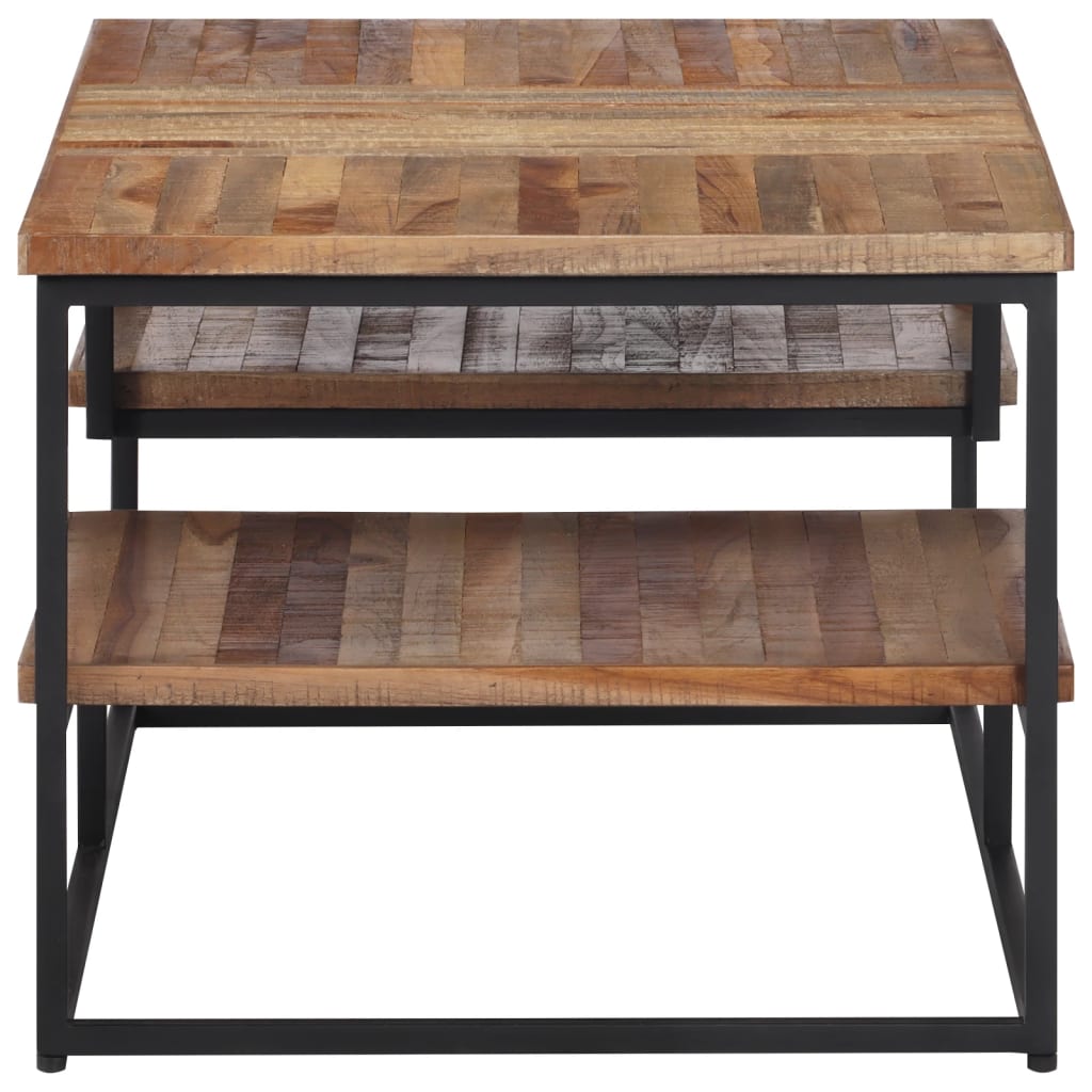 Mesa de centro 90x50x39 cm teca recuperada maciça - Image 3