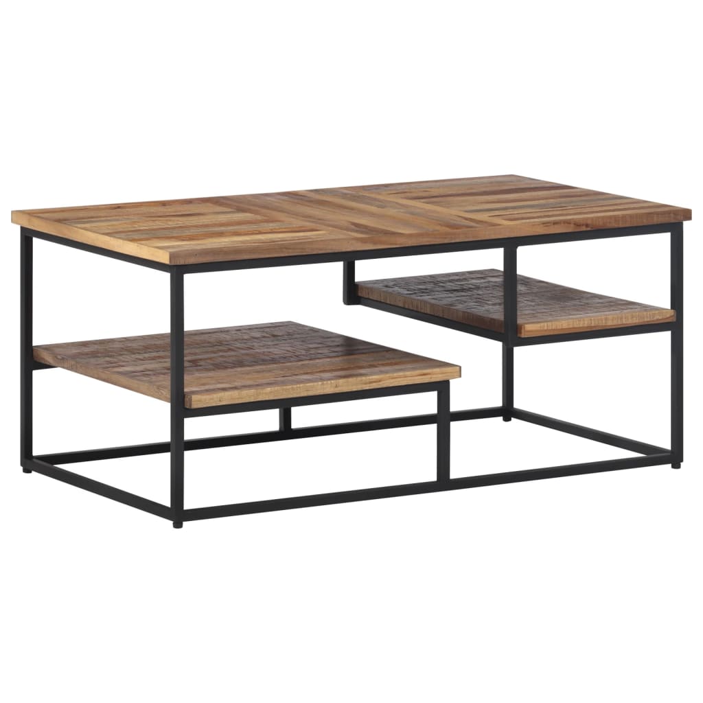 Mesa de centro 90x50x39 cm teca recuperada maciça - Image 9