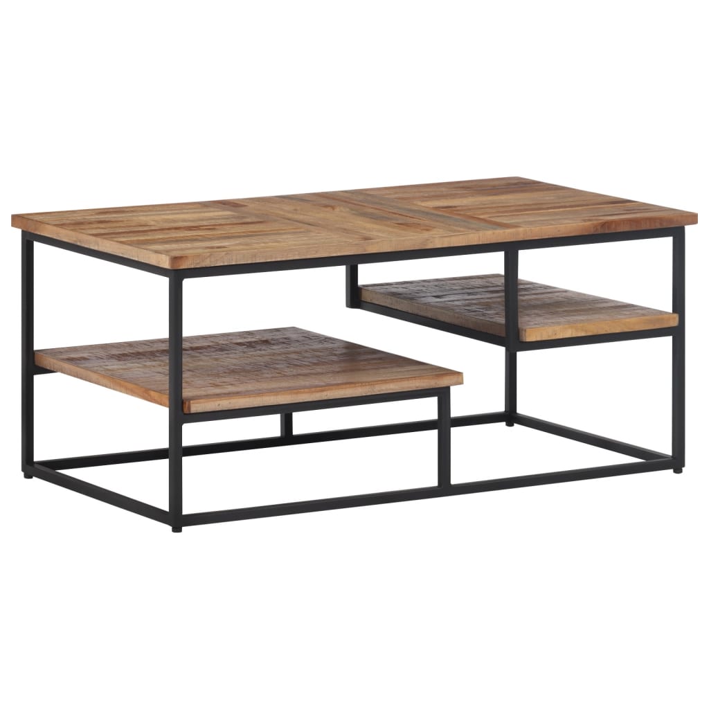 Mesa de centro 90x50x39 cm teca recuperada maciça - Image 10