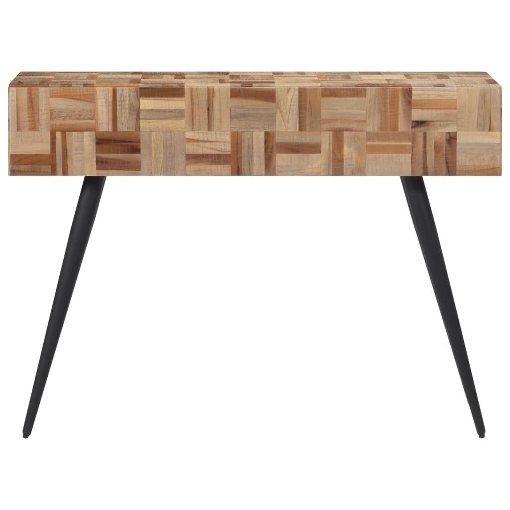 Mesa consola 110x34x80 cm madeira de teca recuperada maciça - Image 2